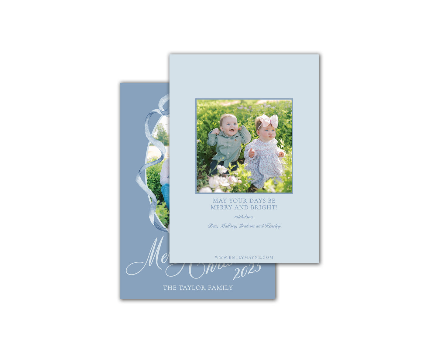 Ribbons and Wrappings Christmas Cards - Blue