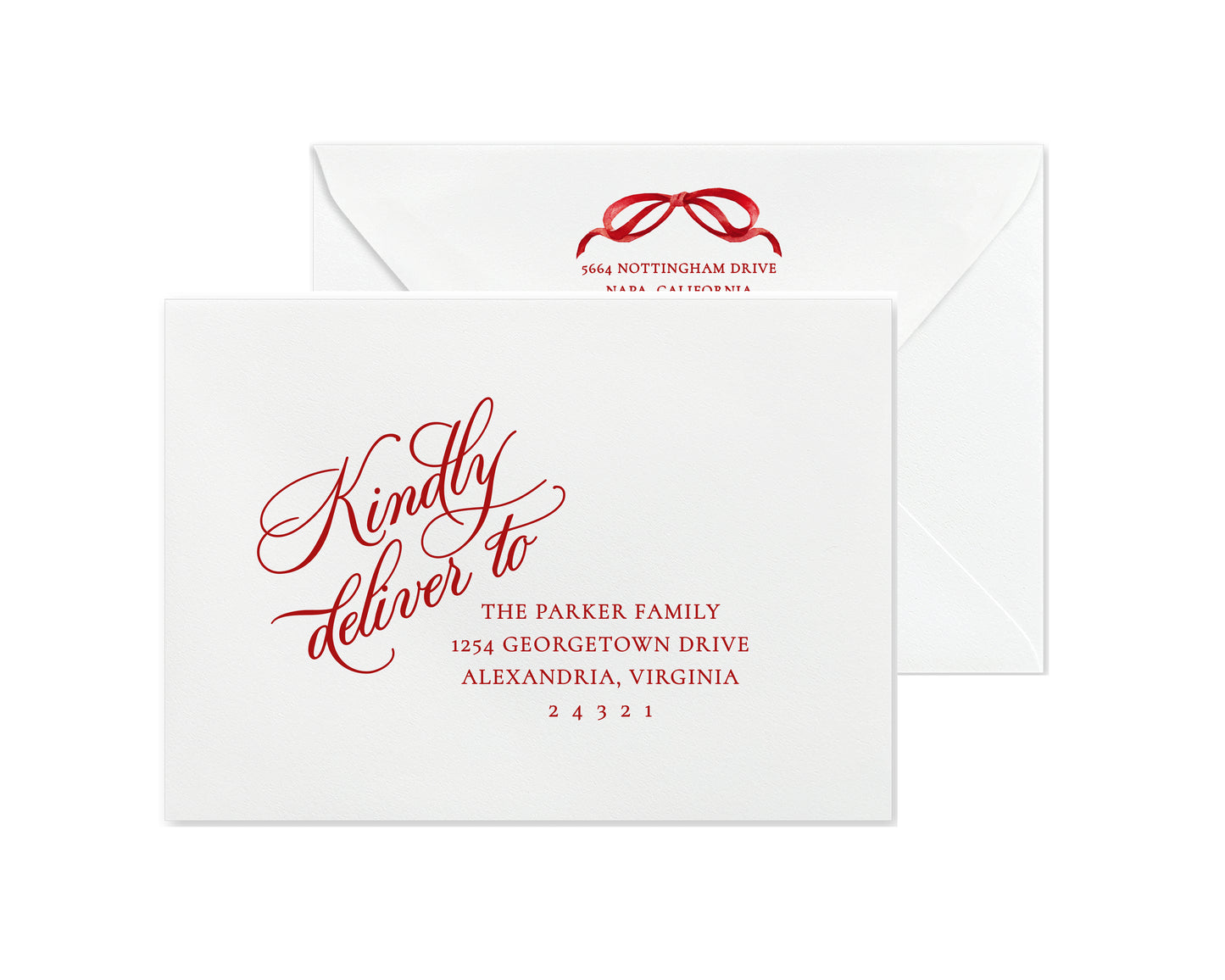 Ribbons and Wrappings Christmas Cards - Red