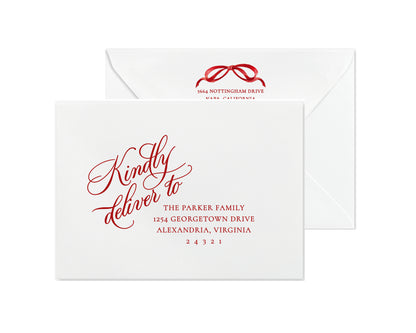 Ribbons and Wrappings Christmas Cards - Red