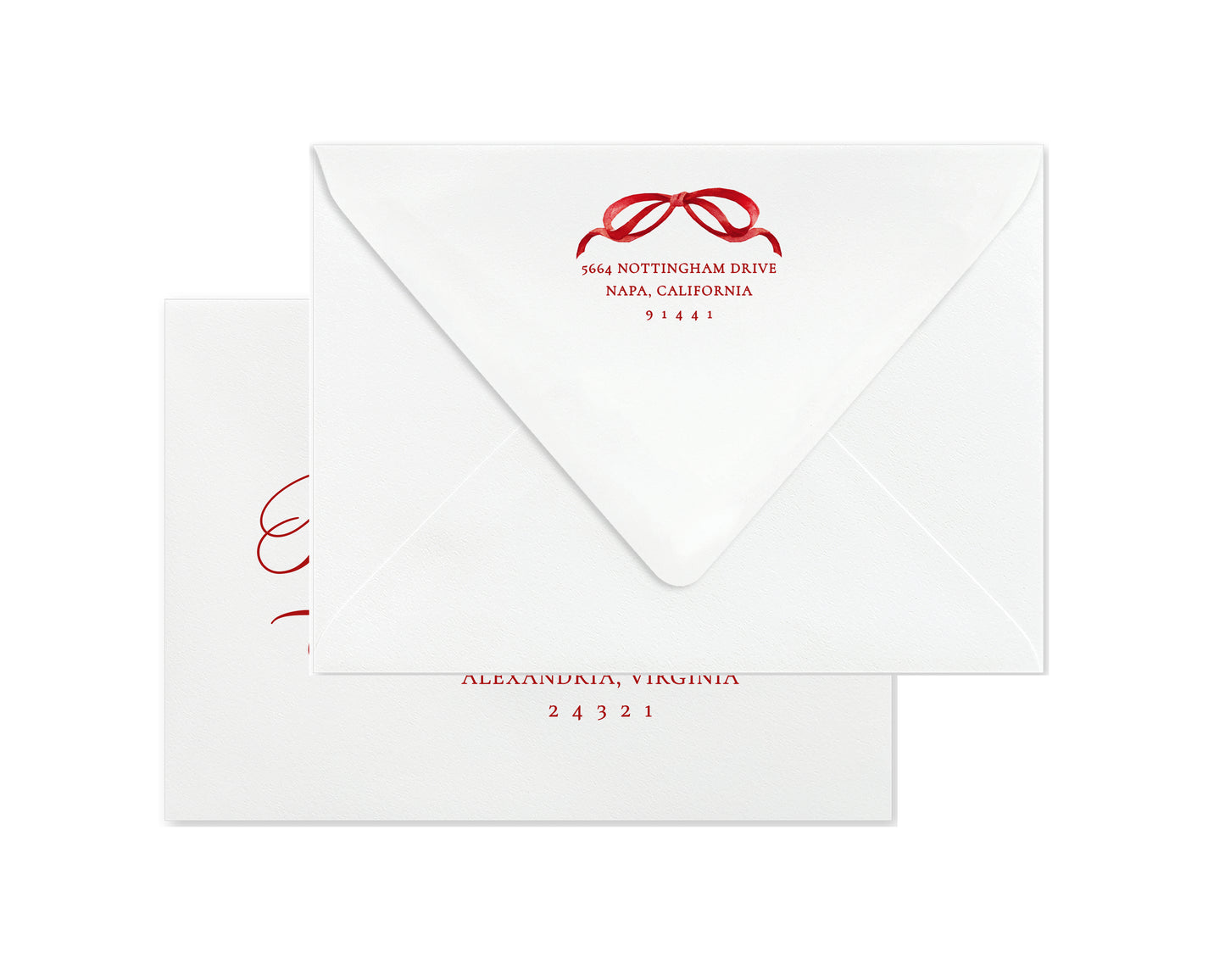 Ribbons and Wrappings Christmas Cards - Red