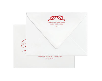 Ribbons and Wrappings Christmas Cards - Red