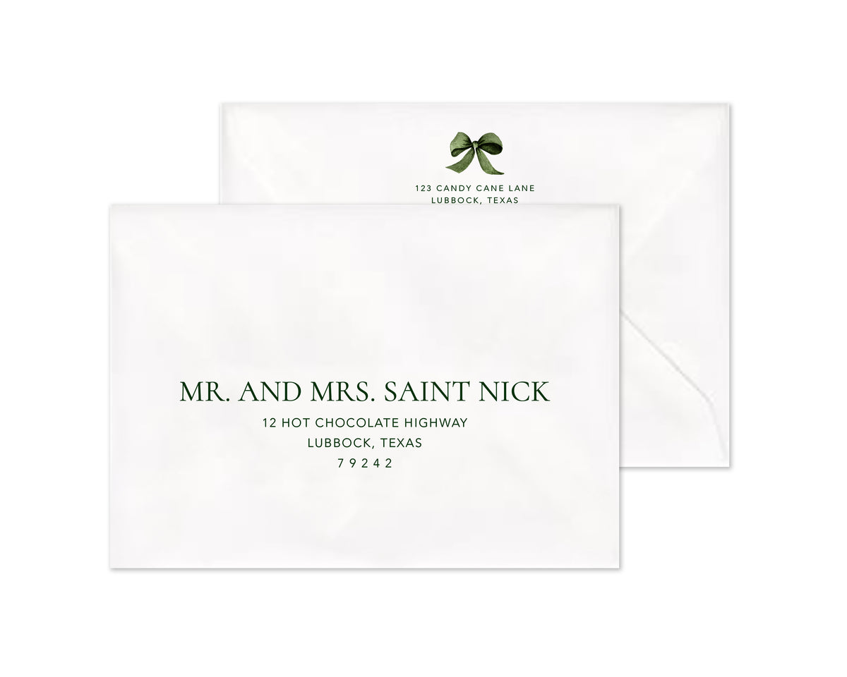 Traditional Garland Personalized Christmas Cards - Chartreuse