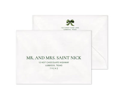 Traditional Garland Personalized Christmas Cards - Chartreuse