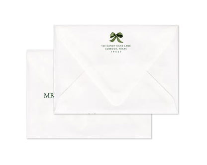 Traditional Garland Personalized Christmas Cards - Chartreuse