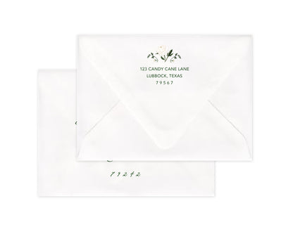 Botanicals Christmas Cards - White