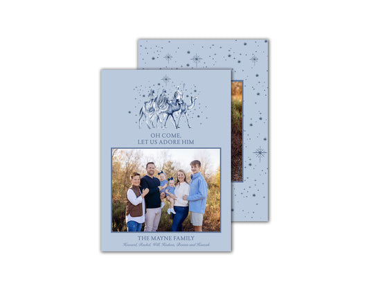 Three Wise Men Christmas Cards – Blue