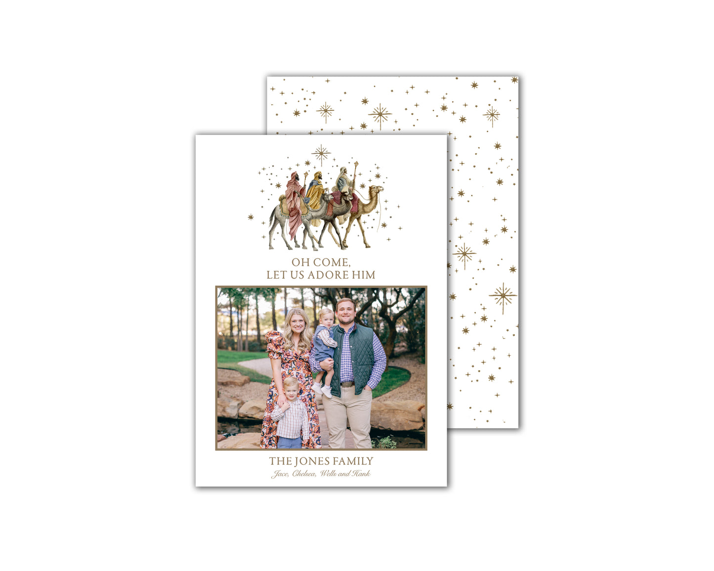 Three Wise Men Christmas Cards – Gold