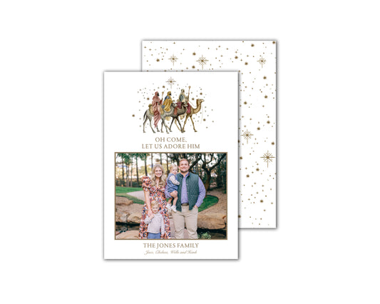 Three Wise Men Christmas Cards – Gold